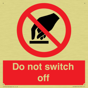 Do not switch off 